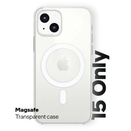 Magsafe transparent case for iPhone 15