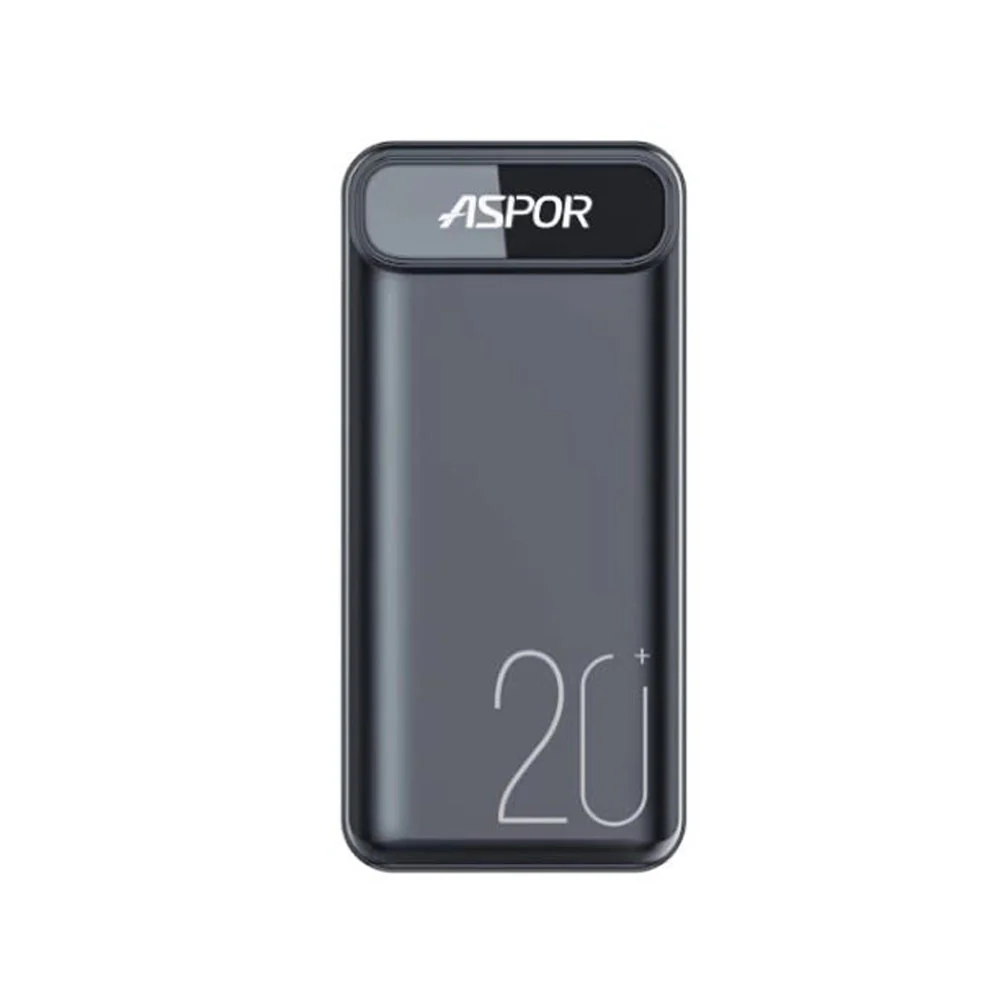 Aspor-20000mah-Powerbank-A396-simplytek-srilanka-1 Aspor 20000mAh Power Bank With PD Charge -A396 (6m) - Image 1