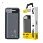 Aspor 20000mAh Power Bank With PD Charge -A396 (6m) - Image 3
